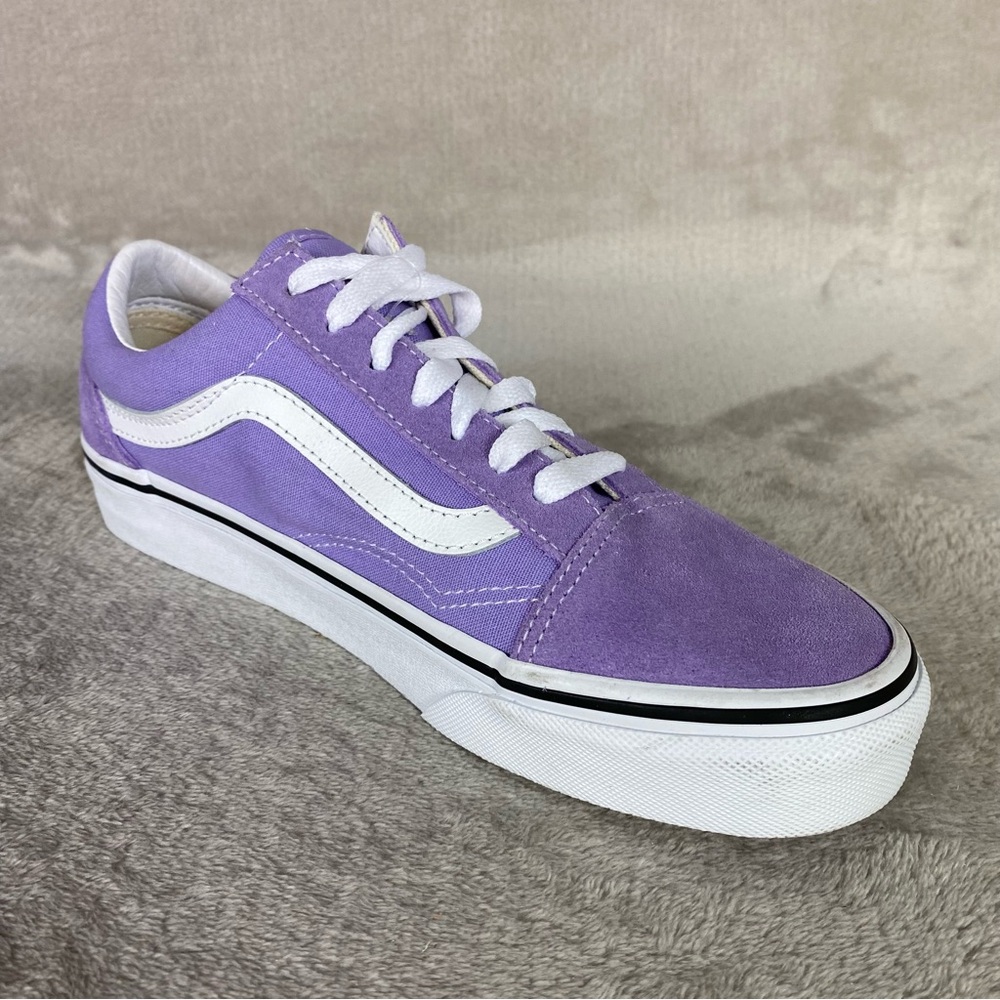 Vans Old Skool Shoes Men 6 Women 7.5 Light Purple Suede Skate‎ Sneakers NEW - Picture 6 of 10